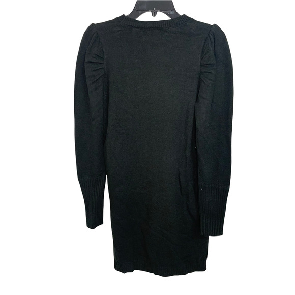 WAYF Womens Lola Sweaterdress Mock Neck Mini black dress size S NWT - Picture 3 of 6